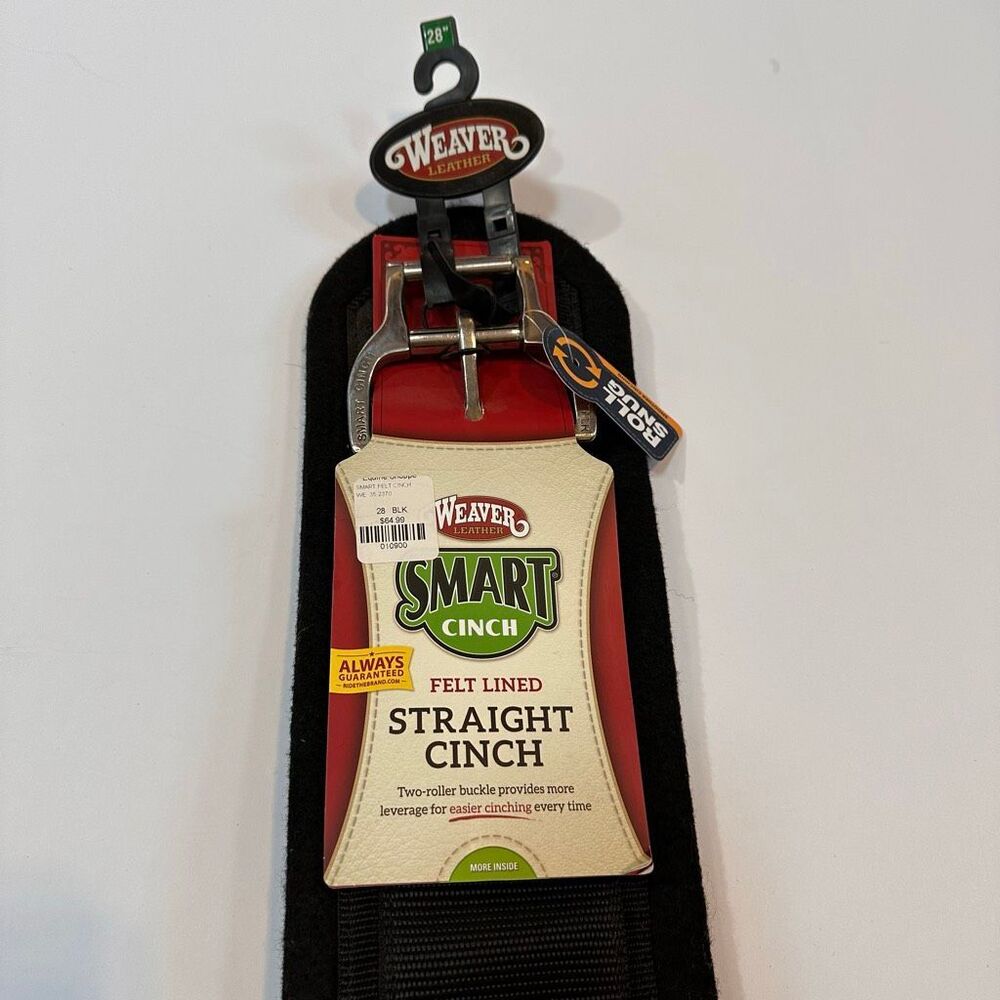 28” Weaver Leather Smart Cinch Felt Lined Straight Cinch – New w/ Tags
